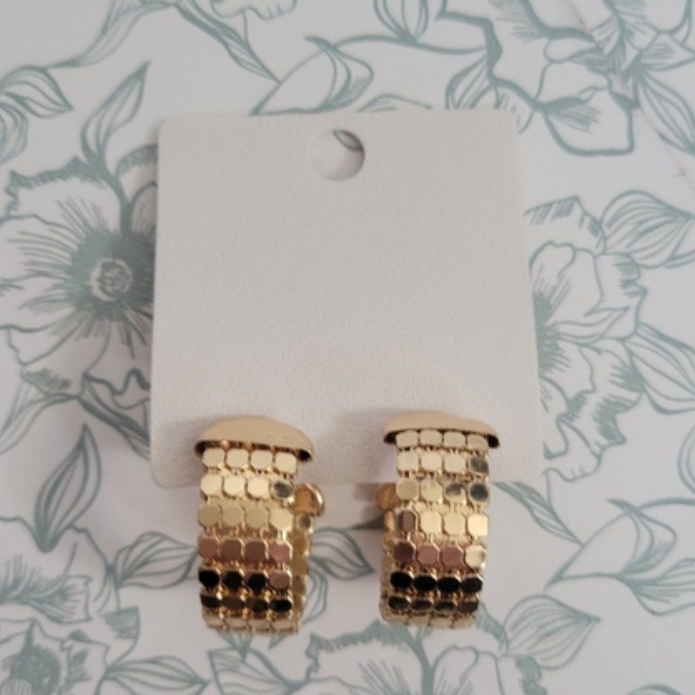 NWT Free People Abba Gold Hoop Earrings